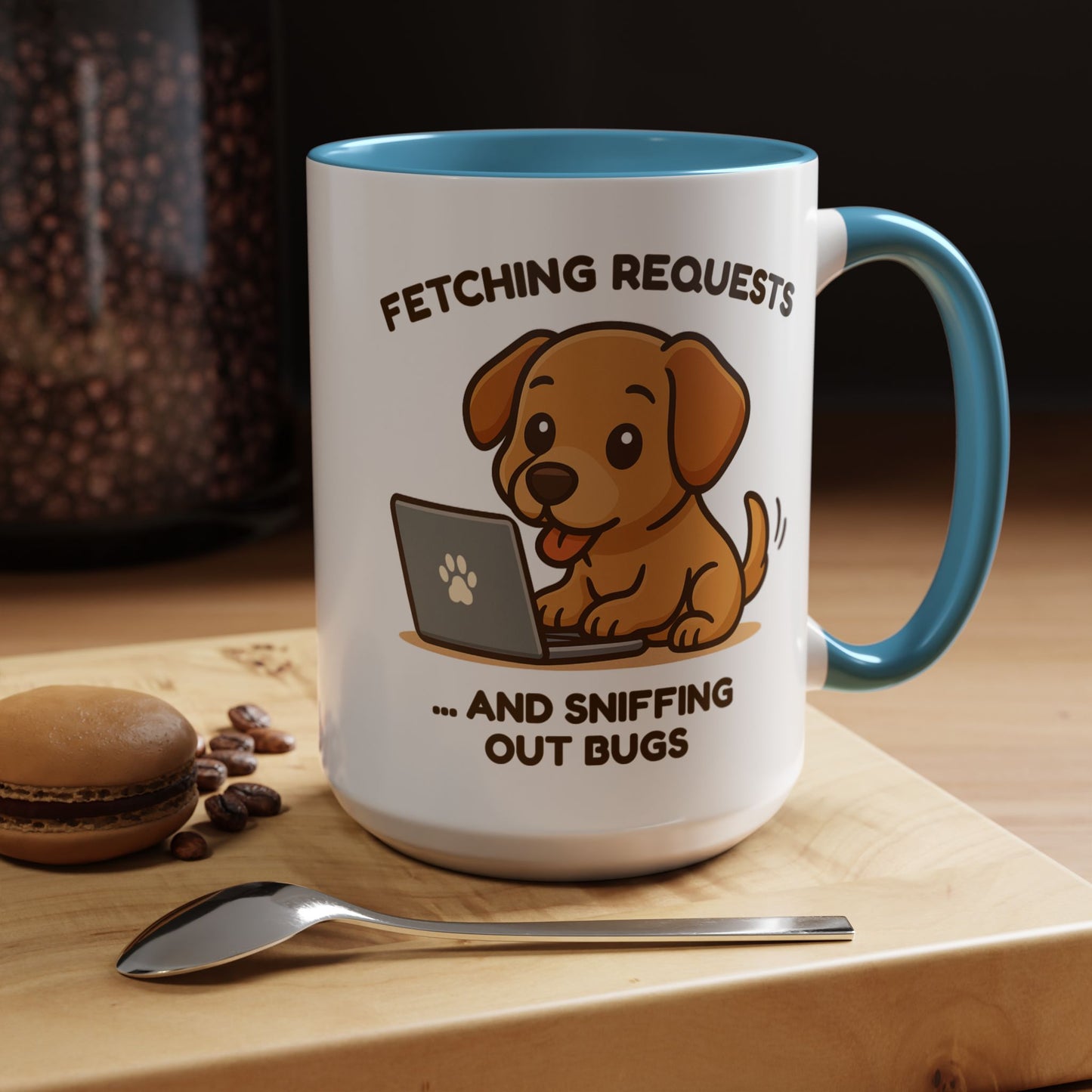 Cute Dog Lover Programmer Mug - Funny Dog Coffee Cup - Gift for Dog Mom or Dog Dad - Pet Owner Gift - Puppy Themed Mug - Gift for Him or Her