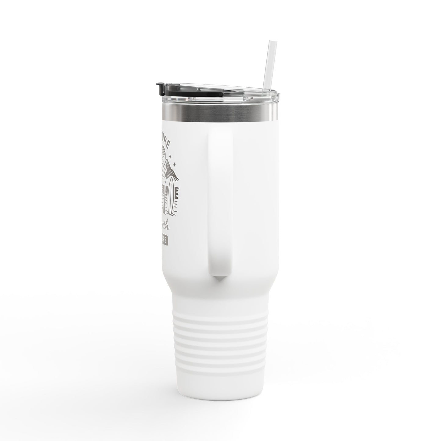 Personalized 40oz Travel Tumbler with Straw - Insulated Stainless Steel Water Cup - Custom Name Adventure Mug Gift