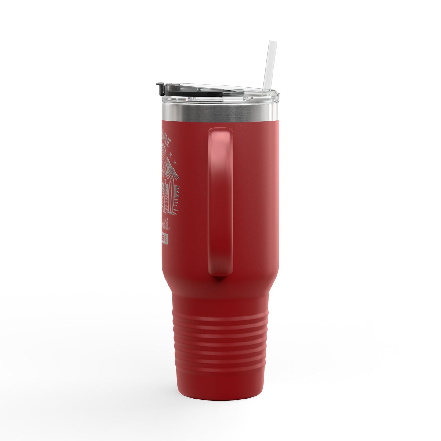 Personalized 40oz Travel Tumbler with Straw - Insulated Stainless Steel Water Cup - Custom Name Adventure Mug Gift