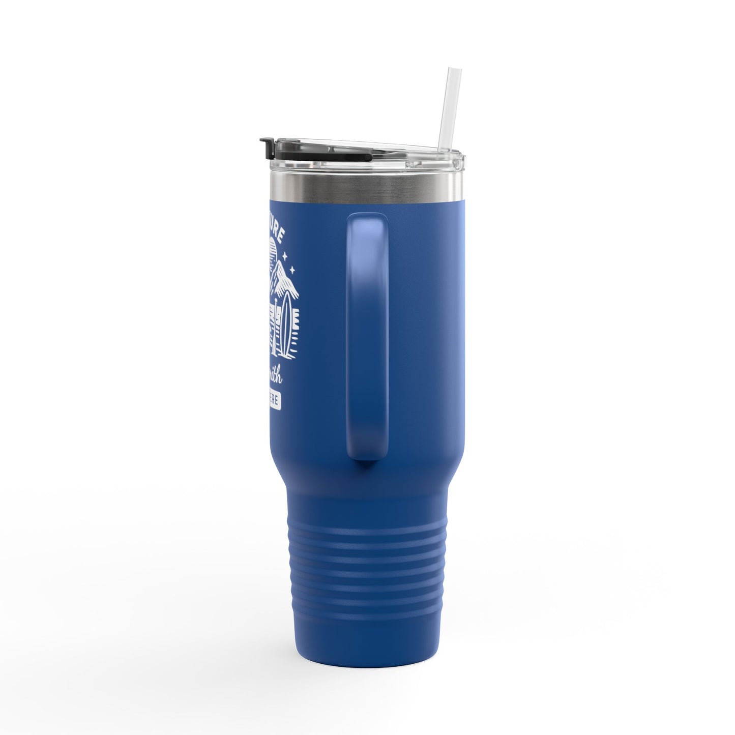 Personalized 40oz Travel Tumbler with Straw - Insulated Stainless Steel Water Cup - Custom Name Adventure Mug Gift
