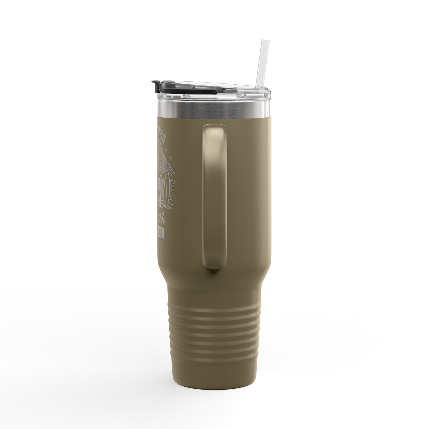 Personalized 40oz Travel Tumbler with Straw - Insulated Stainless Steel Water Cup - Custom Name Adventure Mug Gift