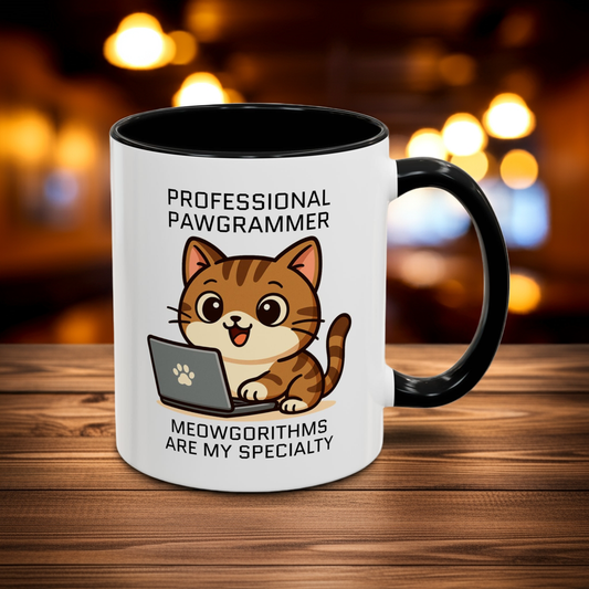 Funny Cat Programmer Mug - Cat Lover Gift - Gift for Him or Her - Coding Mug for Developers - Geeky Tech Coffee Cup - Meowgorithm Joke Mug