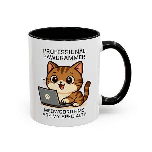 Funny Cat Programmer Mug - Cat Lover Gift - Gift for Him or Her - Coding Mug for Developers - Geeky Tech Coffee Cup - Meowgorithm Joke Mug