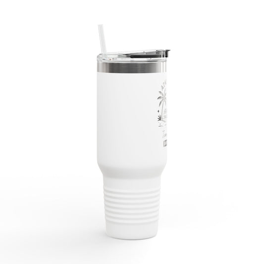 Personalized 40oz Travel Tumbler with Straw - Insulated Stainless Steel Water Cup - Custom Name Adventure Mug Gift